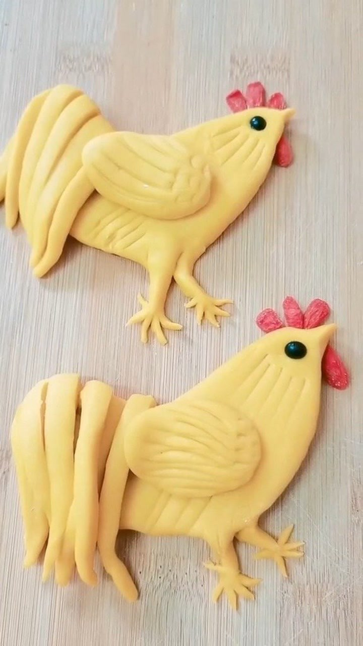面食大公鸡的制作图片