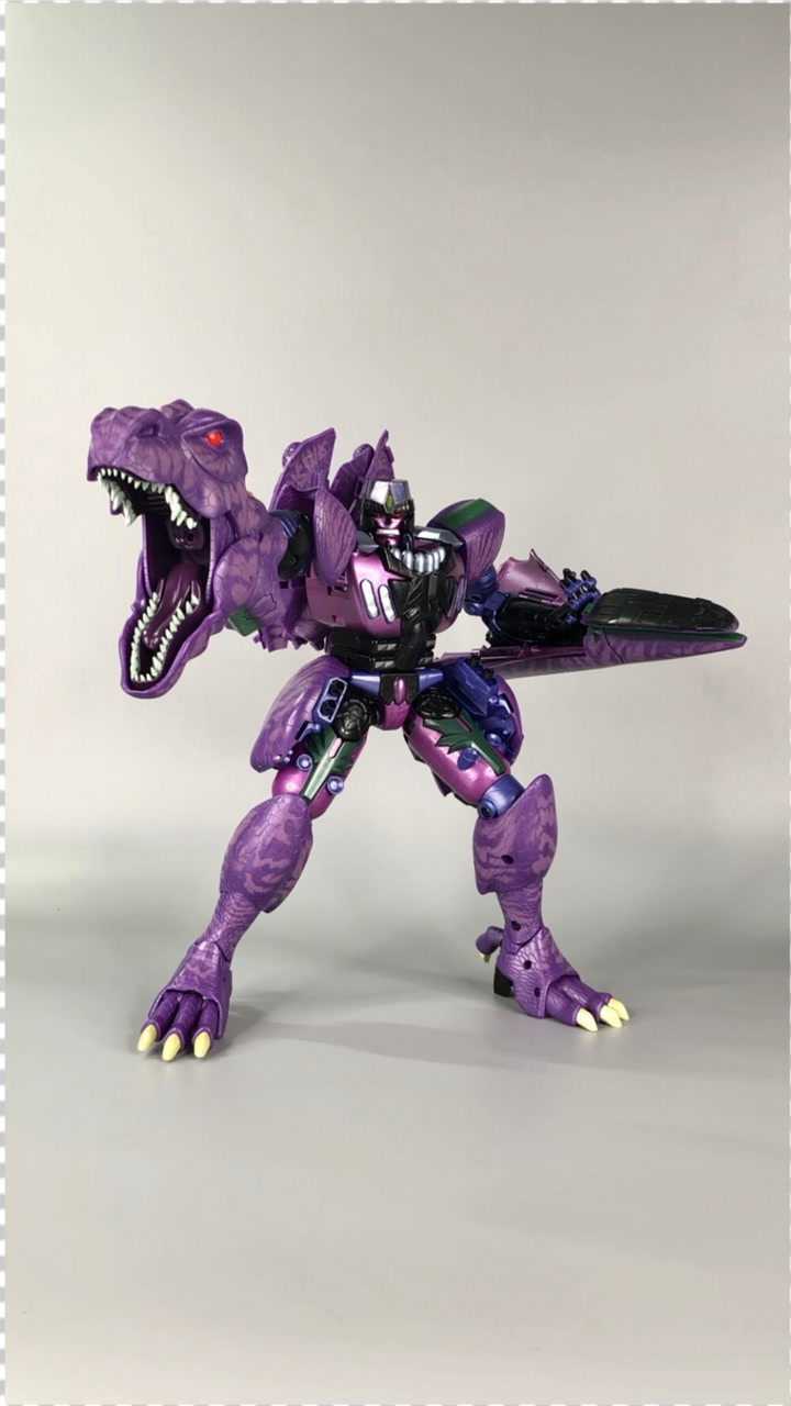 变形金刚大师级mp43霸王龙超能勇士猛兽侠款含正逆变流程