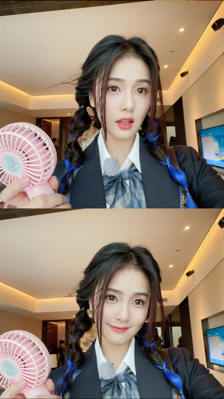 白鹿jk制服好甜突然说一口的东北话憨憨属性一览无遗