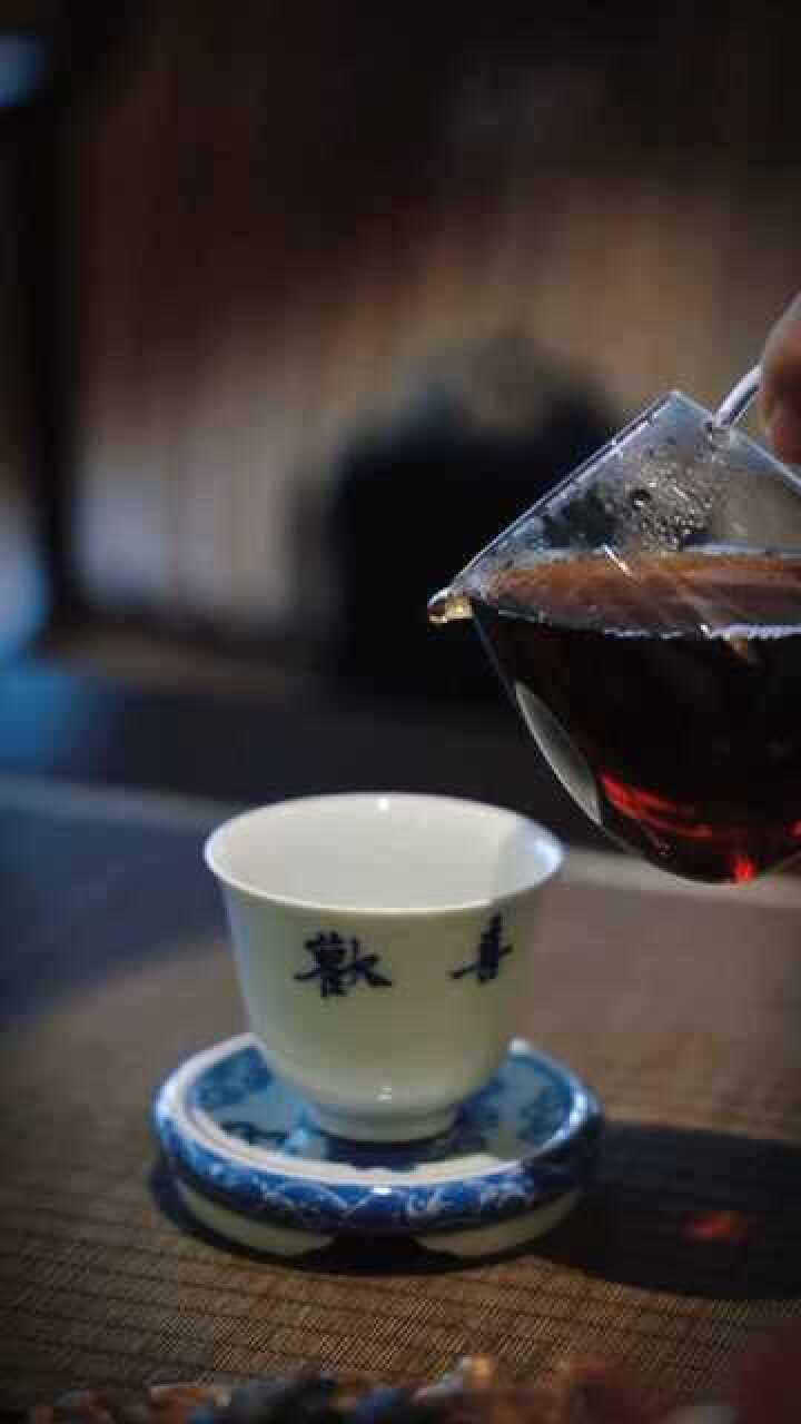 夜晚喝茶唯美视频