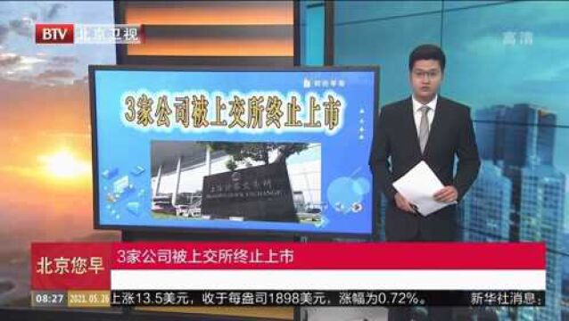 3家公司被上交所终止上市