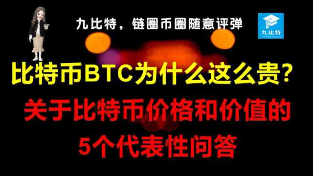 九比特,链圈币圈随意评弹⠠⠦‰𙥸BTC为什么这么贵?关于比特币价格和价值的 5个代表性问答