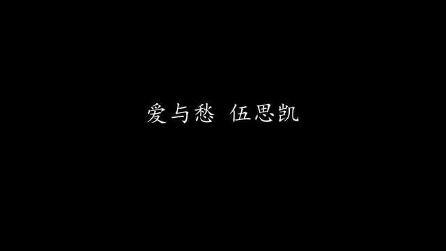 《爱与愁》伍思凯 歌词版MV