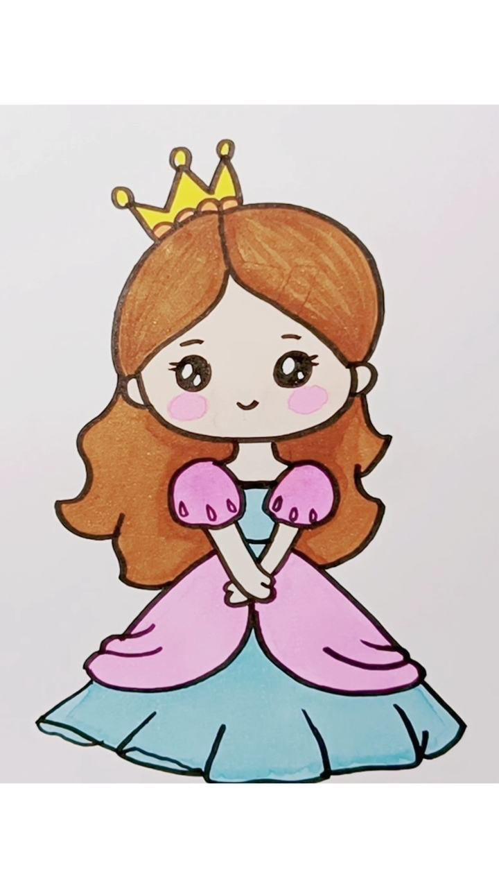 可爱的小公主简笔画