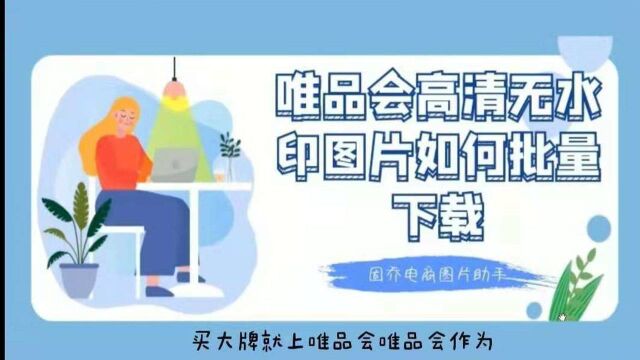 唯品会高清无水印图片如何批量下载