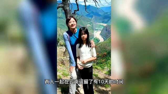 前央视主持李小萌带娃出游,9岁女儿身高腿长,曾辞职回归家庭