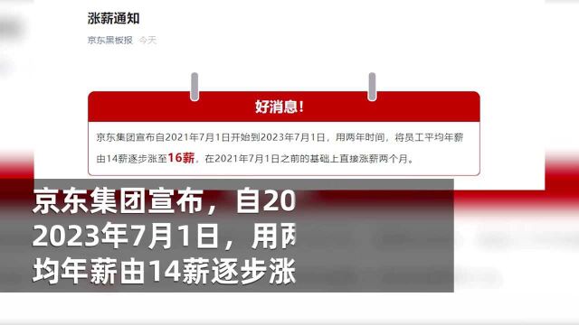 京东官宣涨薪!平均年薪涨至16薪,但并不包括所有员工#“财经热榜”短视频征集#