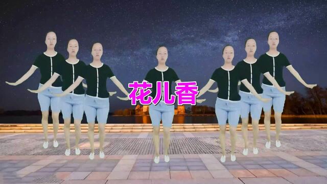 时尚广场舞《花儿香》,DJ动感旋律,越看越美