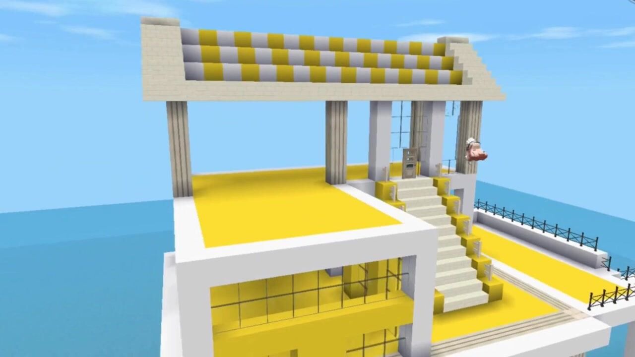 迷你世界:水上三层公主别墅教程,你们学会了吗