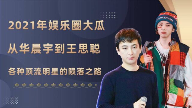 2021年娱乐圈顶级大瓜,从华晨宇到王思聪,各种顶流明星的陨落之路