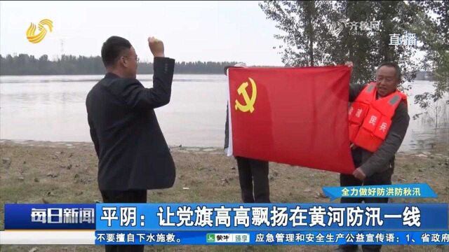 黄河水流汹涌!平阴党员干部坚守防汛一线,确保人民生命财产安全