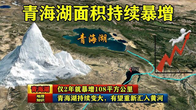 青海湖持续变大,仅2年就暴增108平方公里,有望重新汇入黄河