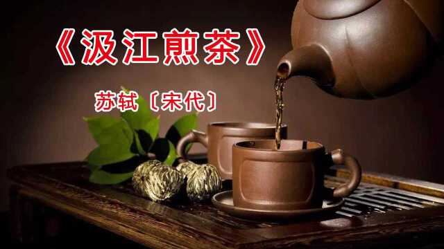 诗词赏析:宋代词人 苏轼《汲江煎茶》枯肠未易禁三碗,坐听荒城长短更