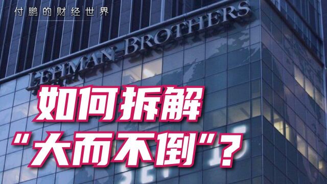 怎么理解“大而不倒”?为什么说它的本质是一种绑架?债务风险又应该如何拆解?