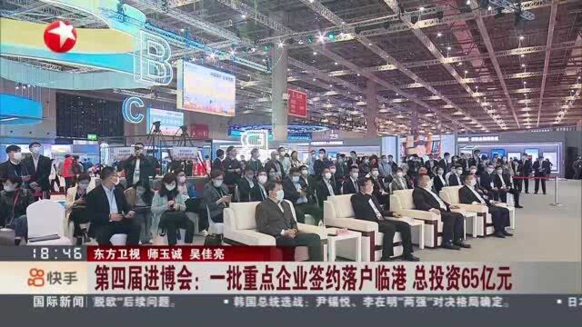 第四届进博会:一批重点企业签约落户临港 总投资65亿元