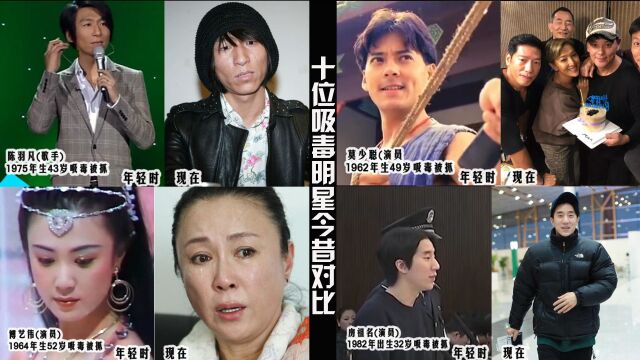 10位吸毒明星今昔对比,曾经的灿烂终因毒品逝去,远离毒品