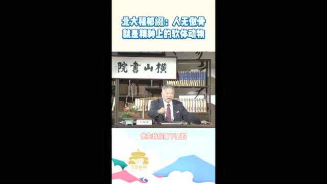 北大程郁缀:人无傲骨就是精神上的软体动物