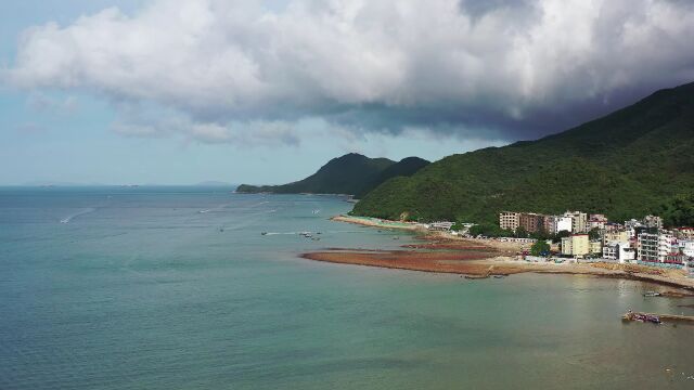 航拍深圳大鹏杨梅坑七娘山海域风光,美人鱼拍摄地