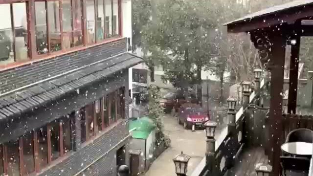 杭州市区下雪了!有图有视频有真相......杭州气象台:今晚还会下