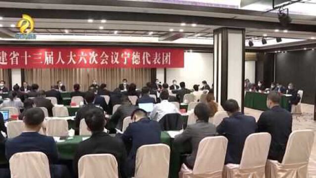 省十三届人大六次会议宁德代表团审议省政府工作报告