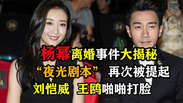 杨幂离婚事件大揭秘,“夜光剧本“再次提起,刘恺威王鸥啪啪打脸