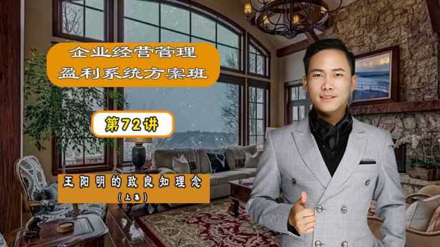 《企业新盈利系统》第七十二集:王阳明的致良知理念(上集)