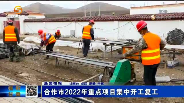 合作市2022年重点项目集中开工复工