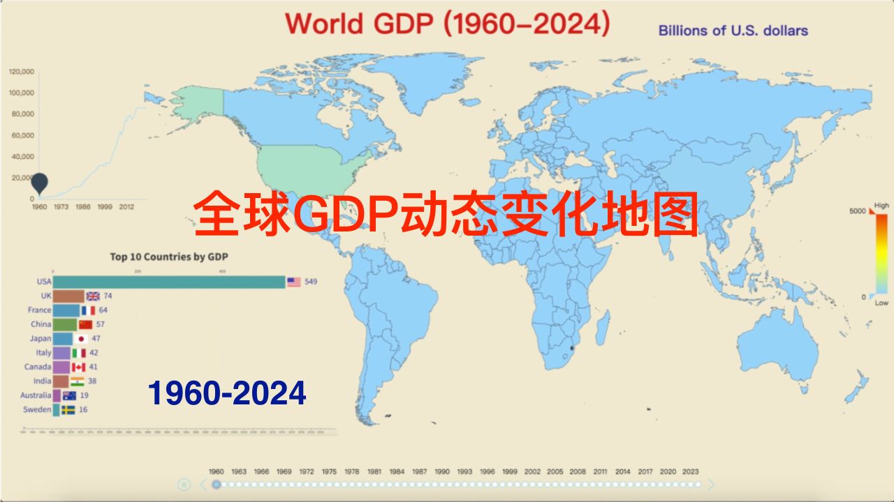 “GDP”19602024全球各国GDP动态变化地图（LightVer.）_腾讯视频}