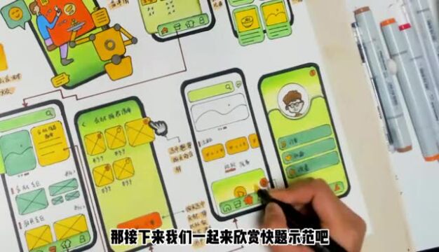 考研手绘真题 | 中国地质大学《智能制造》主题APP设计 数媒交互专业 真题示范