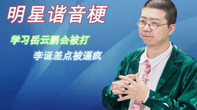 盘点明星谐音梗名场面:学习岳云鹏会被打,李诞差点被逼疯