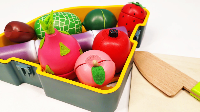 切满满一盆水果切切乐早教益智玩具切甘蔗