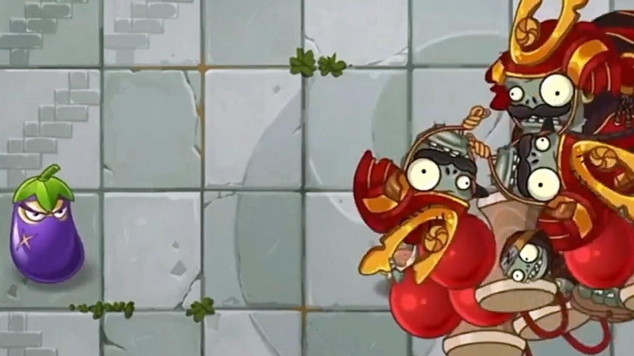 植物大战僵尸2,满级茄子忍者挑战30个boss?