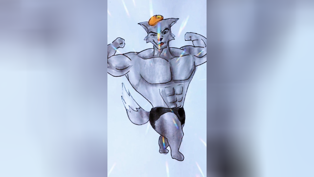 灰太狼的不同画法,这是刚健身回来的吧