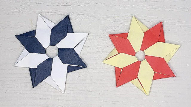 八角飞镖折纸教程