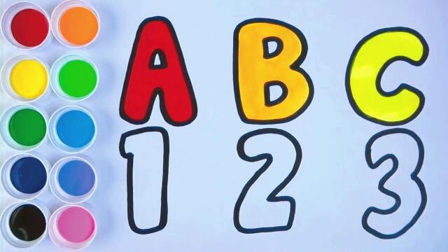 英文和数字,一起来学画吧!