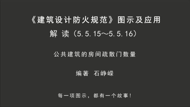 解读5.5.15~5.5.16:公共建筑的房间疏散门数量!《建筑设计防火规范图示及应用》