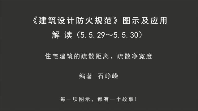 解读5.5.29~5.5.30:住宅建筑的疏散距离、疏散净宽度!《建筑设计防火规范图示及应用》