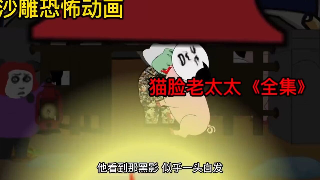 沙雕恐怖动画:猫脸老太太全集_高清