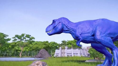 趣味恐龙动画系列:红色剑龙vs蓝色霸王龙vs绿色霸王龙