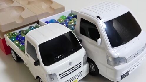 弹珠玩具系列:双排弹珠齐回工程车