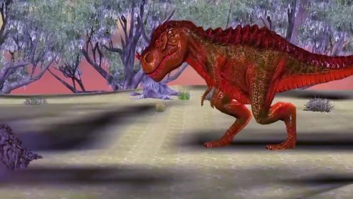 恐龙动画系列：变异恐龙被猩猩打倒了
