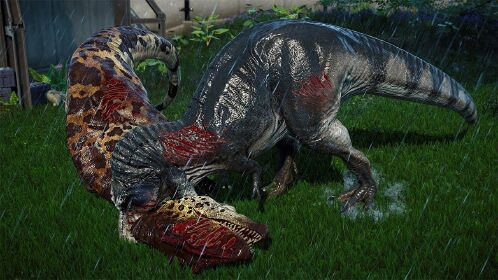 霸王龙 vs 巨兽龙 vs 艾伯塔龙 恐龙大战 - 侏罗纪世界进化 mods