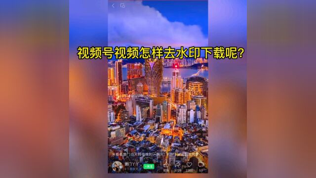 视频号视频去水印下载