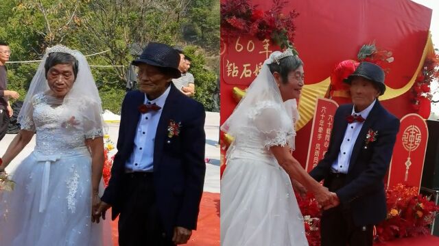 母亲80大寿当天,子女为其重办婚礼弥补遗憾:纪念60年钻石婚