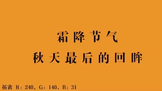 霜降水返壑,风落木归山|诗词里感受最后的绝美秋天