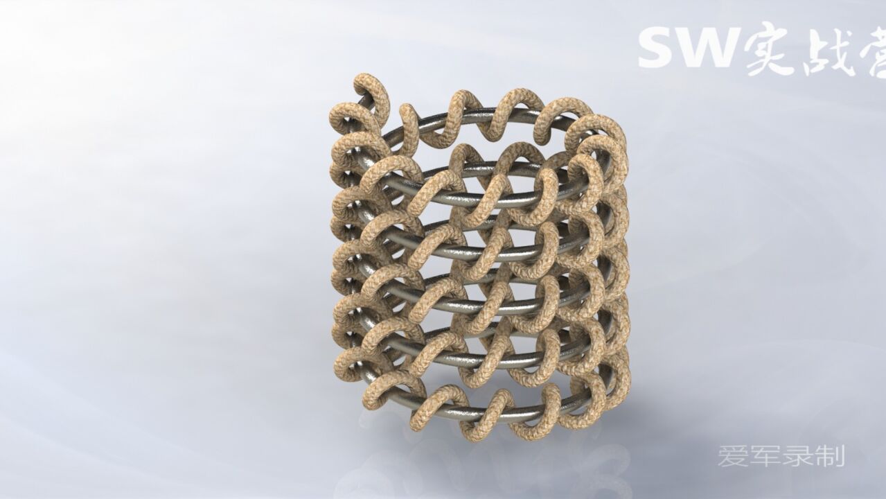 solidworks教程SW实战营绘制一个绳子缠绕弹簧的做法_腾讯视频
