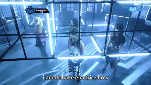 【4K LIVE】f(x) - Electric Shock(120614 Mnet M!Countdown)，全韩文英文字幕版。