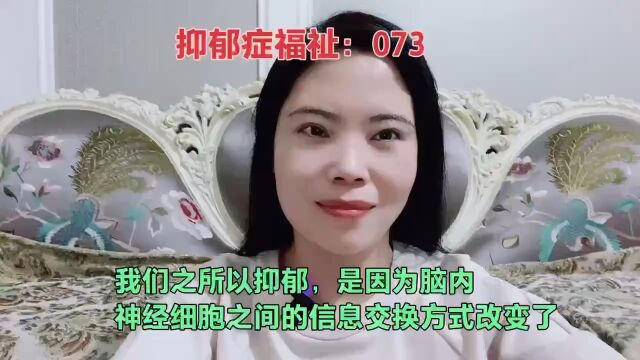 我们之所以抑郁,是因为脑内神经细胞之间的信息交换方式改变了