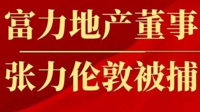 富力地产 创始人 张力 被捕!