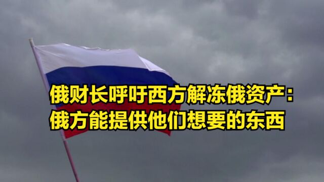 要妥协了?俄财长呼吁西方解冻俄资产:俄方能提供他们想要的东西